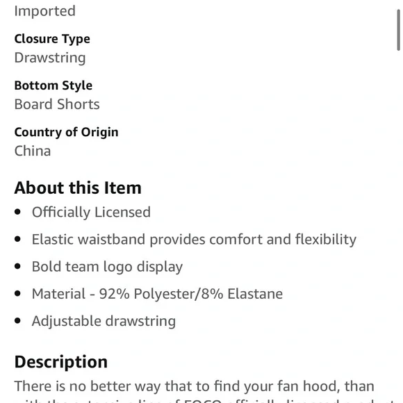 NWT NFL LA Rams Swim Trunks - Picture 7 of 8